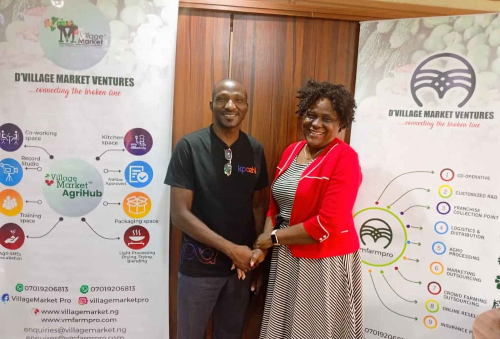 Anzolo partners leading the africa awakening standing partnership with mrs aderemi